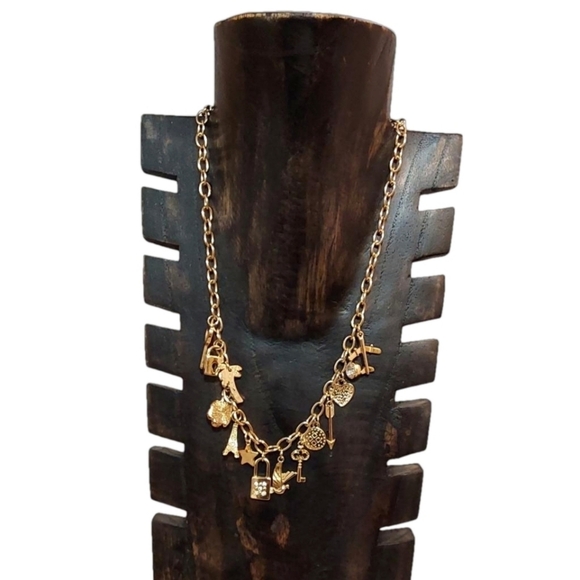Jewelry - DESTINATION‎ GOLD CHARM  NECKLACE ALL THINGS HAPPINESS